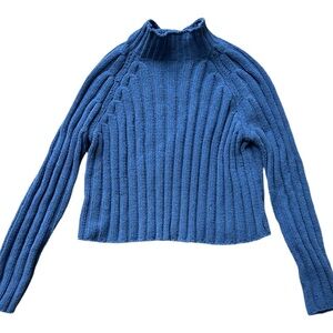 Blue American Eagle Turtleneck Sweater